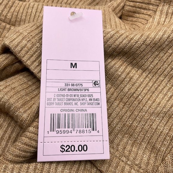 Wild Fable Women's Short Sleeve Cut Out Ribbed Dress Medium Lt Brown - Picture 5 of 7